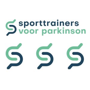 logo Sporttrainers voor Parkinson. Kleuren blauw en groen